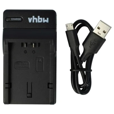 Afbeelding van vhbw USB acculader compatibel met Panasonic Lumix DMC FZ30, FZ35, FZ38 digitale camera, camcorder, Action Cam accu oplaadstation