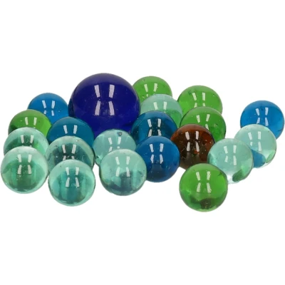 Afbeelding van Basic Knikkers Crystal 20+1 Stuks