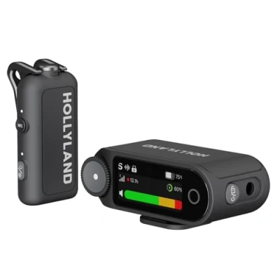 Afbeelding van Hollyland Lark Max 2 Solo Draadloze microfoon, automatische ruisonderdrukking met AI functie, interne 32 bits opname, voor iPhone, Android, (1 overdracht + 1 camera ontvangst)