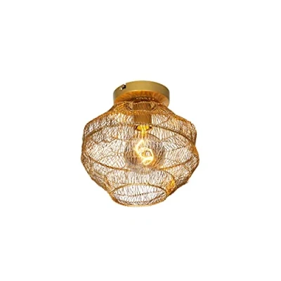 Afbeelding van QAZQA Oosterse plafondlamp goud 25 cm Vadi