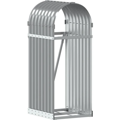 Afbeelding van Haardhoutopslag 40x45x100 cm gegalvaniseerd staal lichtgrijs