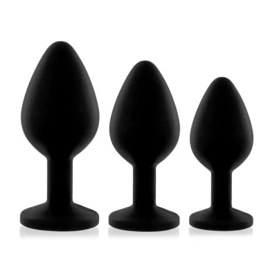 Afbeelding van Rianne S Booty Plug Set 3x Black GRATIS TOY bij iedere bestelling v.a. 40,