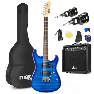 Afbeelding van MAX GigKit draadloze elektrische gitaar set Met zender en ontvanger