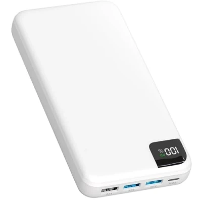 Afbeelding van Strex Powerbank Wit 27.000 mAh 22.5W Snellader USB A/USB C LED Indicatie Universele geschikt voor o.a. iOS/Android