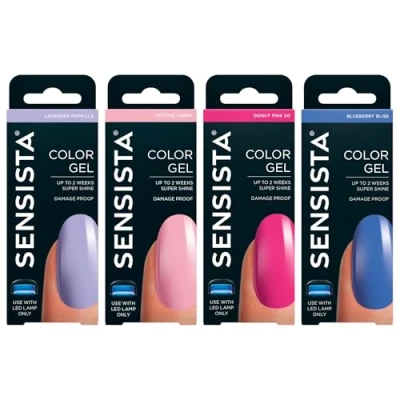 Afbeelding van Sensista Dream Escape Set Color Gel Gellak Voordeelset Roze Lila Blauw nagellak voor LED lamp 4 stuks