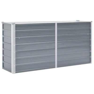 Afbeelding van Plantenbak verhoogd 160x40x77 cm gegalvaniseerd staal grijs