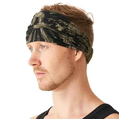 Afbeelding van Casualbox Tie Dye Hippie Headband Elastic Bandana Head Cover Wrap for Men &amp; Women Psychedelic Flower Pattern 60&#039;s 70&#039;s Retro Bohemian Boho D