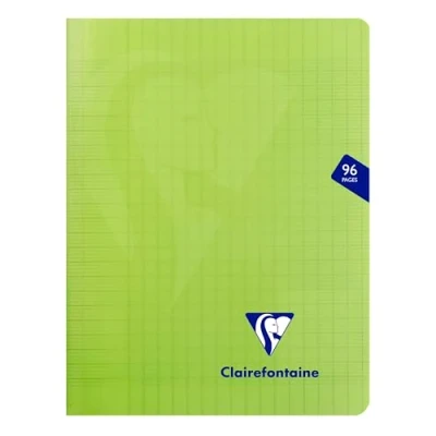 Afbeelding van Clairefontaine 35741C Mimesys Geniet schrift 17x22 cm 48 blad geruit Séyès Wit papier 90 g Polypro omslag Groen
