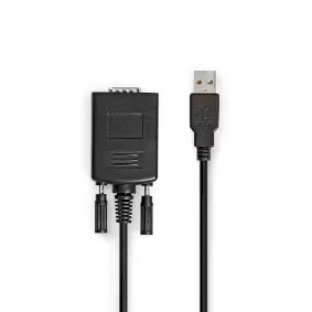 Afbeelding van USB naar RS232 Nedis 0.9 meter (USB A 2.0, D sub 9 pins, Busgevoed)
