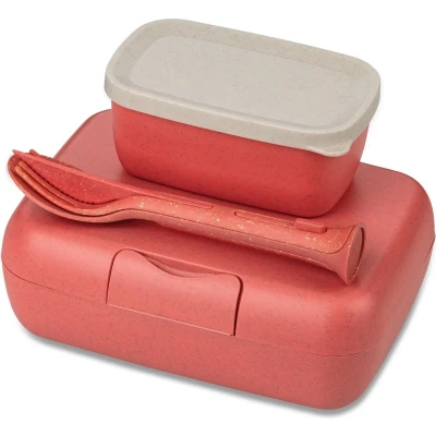 Afbeelding van Koziol Lunchbox met Bestekset Candy Roze