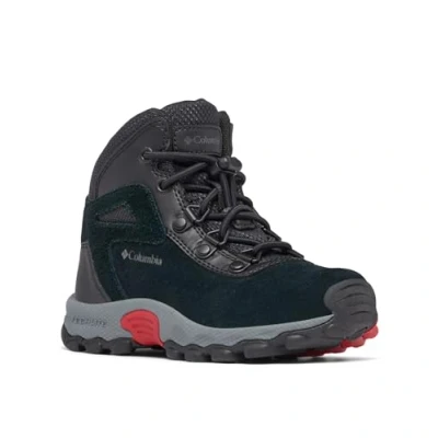 Afbeelding van Columbia Newton RIDGE Amped Unisex Outdoorschoenen voor kinderen, Maat: 35, Black/mountain red Leer en textiel