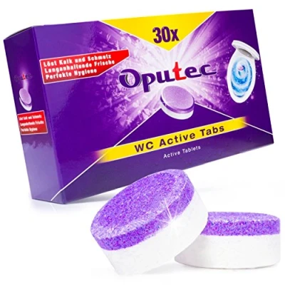 Afbeelding van 30x Oputec WC reiniger tabel: extra sterke reiniging van toiletten, toiletten en urinoiren