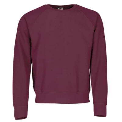 Afbeelding van Fruit of the Loom Classic Raglan Sweat + GRATIS MyShirt stoffen zak, bordeaux, M