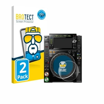 Afbeelding van BROTECT Screenprotector voor Pioneer CDJ 2000NXS2 (Jog) Folie Beschermfolie transparant volledig dekking (2 Stuks)