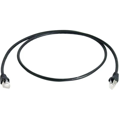 Afbeelding van Telegärtner L00002A0117 RJ45 Netwerkkabel, patchkabel CAT 6A S/FTP 3.00 m Zwart Vlambestendig, Snagless, Pair afschermi