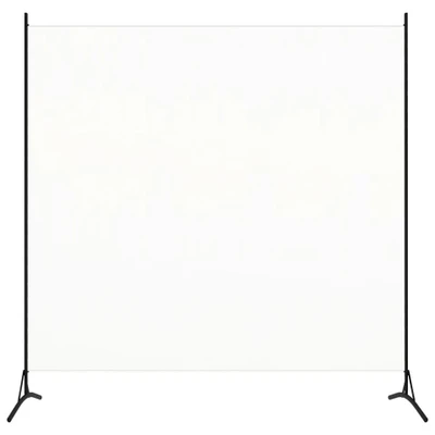 Afbeelding van vidaXL Kamerscherm met 1 paneel 175x180 cm crÃ ̈mewit