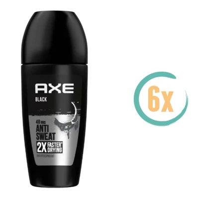 Afbeelding van AXE &quot;Black&quot; Deo Roll On, 48h Anti Transpirant 6er Pack (6 x 50ml)