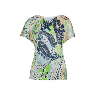Afbeelding van Madeleine Tshirt print Kiwi white multicolor, Dames, Maat: 34, multicolor
