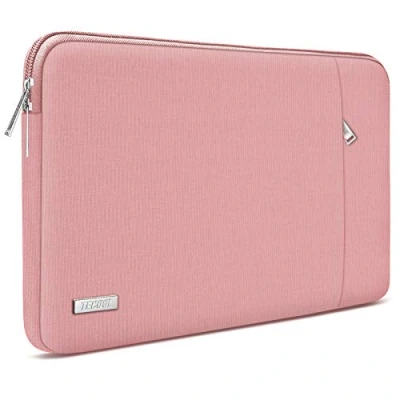 Afbeelding van TECOOL Laptoptas Hoes Sleeve voor 13 Zoll MacBook Air M2 M1 2022 2018,13 Pro 2016,12,3 Surface 8 7 6 5 4, XPS 13, 12,9 iPad Tablet Notebook Beschermhoes, Nieuw roze
