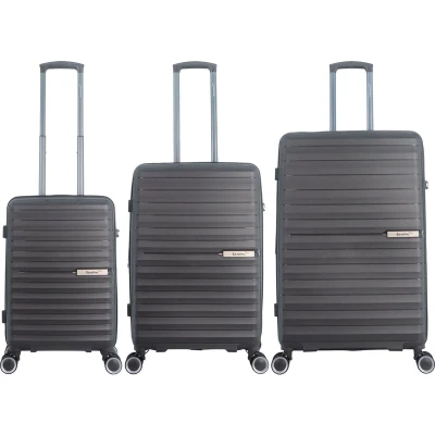 Afbeelding van Saxaoline Blue Resort Harde koffer set / Trolley Reiskoffer (S/M/L) Anthraciet Antraciet