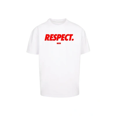 Afbeelding van Upscale by Mister TEE FOOTBALL`S Coming HOME Respect Oversize Tshirt print, Heren, Maat: XXL, White