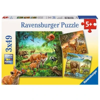 Afbeelding van Tiere der Erde Puzzle 3 x 49 Teile