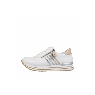 Afbeelding van Remonte Sneakers laag, Dames, Maat: 42, Weiß Leer
