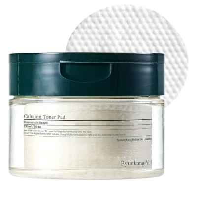 Afbeelding van [PKY] Pyunkang Yul Calming Toner Pad verwijdert dode huidcellen en poriënverzorging met AHA, aan beide zijden bruikbare gezichtspads, zonder irritatie, veganistisch, Koreaanse huidverzorging (70 pads)