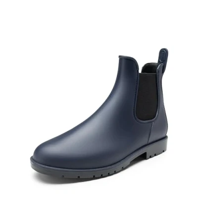 Afbeelding van DREAM PAIRS Wellington laarzen en heren enkellaarzen korte Chelsea Booties waterdichte regenlaarzen gemakkelijker aan uit, Blauw, 42.5 EU