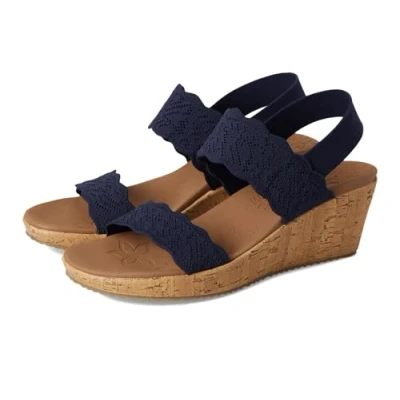 Afbeelding van Skechers Sandalen met sleehak, Dames, Maat: 40, Azul Schoenen