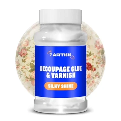Afbeelding van 7 Artists Acryllijm voor Decoupage 500 ml Decoupagelijm Halfglanzend Lijm Servetten Transparante Artikelen Decoupageverf