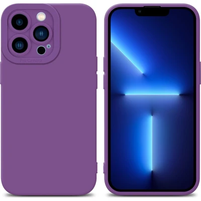 Afbeelding van Cadorabo Hoesje geschikt voor Apple iPhone 13 PRO in FLUID MAT PAARS Beschermhoes TPU silicone Cover Case