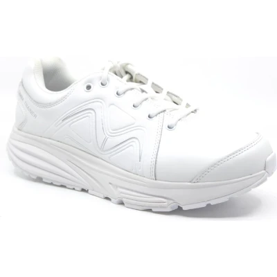 Afbeelding van MBT, SIMBA TRAINER W White/Silver, 700861 409F, Wit kleurige sneaker met een ronde zool balance point
