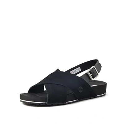 Afbeelding van Timberland Malibu Waves Basic X Strap Dames Sandalen Jet Black Maat 36