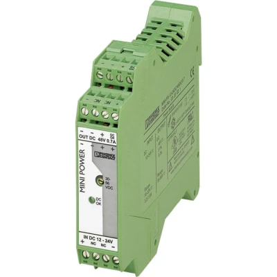 Afbeelding van Phoenix Contact MINI PS 12 24DC/48DC/0.7 DIN rail netvoeding 48 V/DC 0.7 A Aantal uitgangen: 1 x Inhoud: stuk(s)