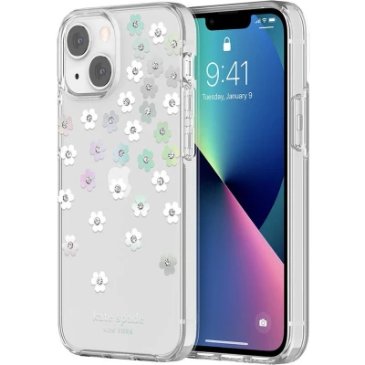 Afbeelding van kate spade new york Beschermende Hardshell Case voor iPhone 13 Mini en 12 Bloem