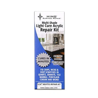 Afbeelding van Wit verbeterde reparatieset voor marmer, tegels, mineraal gieten, keramiek, porselein, kwarts afsplintering en oppervlakteschade HIMG Surface Repair
