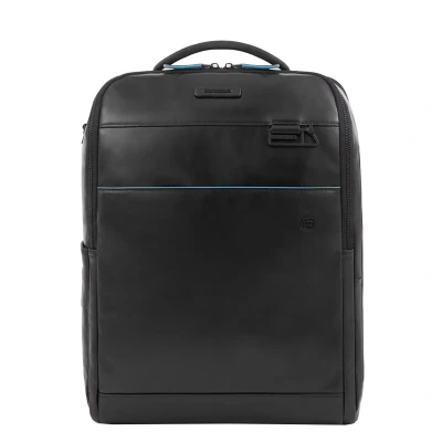 Afbeelding van Piquadro Blue Square Computer backpack Plain With iPad Pro black Laptoptas Laptoprugzak