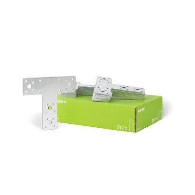 Afbeelding van Alberts 20x vlakke connector geperforeerde platen houten T vorm 160 x 142 45 mm