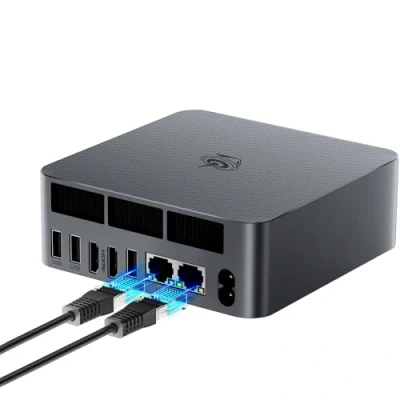 Afbeelding van Beelink SER5 MAX Mini PC, AMD Ryzen 7 5800H, 8 kernen, 16 threads tot 4,4 GHz, 32 GB RAM, 1 TB SSD, 4K @144Hz 3 schermen (HDMI/DP/Type C), BT5.2, Wi Fi 6
