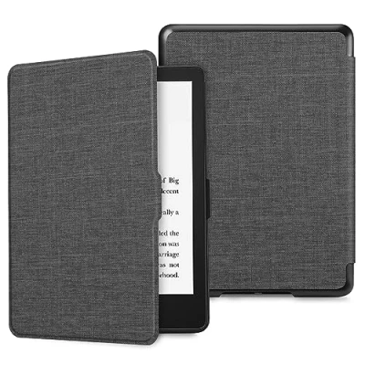 Afbeelding van Fintie Slim Hoes voor 6,8&quot; Kindle Paperwhite (11e generatie 2021) / Signature Edition Premium Lichtgewicht Kunstleer Beschermhoes met Automatische slaap /waak, (Donkergrijs)
