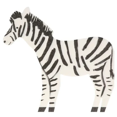 Afbeelding van meri servetten zebra 20st