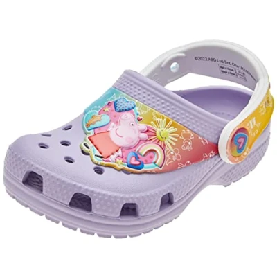 Afbeelding van Crocs Uniseks kinderen Classic FL IAM Peppa Pig Clog T klompen, Lavendel, 20/21 EU