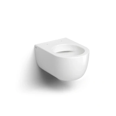 Afbeelding van Clou Hammock Wandtoilet Versie 56 Incl Zitting Deksel En Soft Closing Quick Release Systeem Wit Mat Keramiek 36.8x56x37.5cm