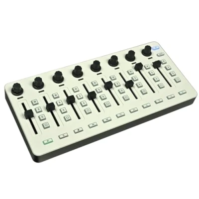 Afbeelding van M Vave SMC Mixer Draadloze Bluetooth MIDI controller/mixer met 8 encoders, batterij en USB voeding