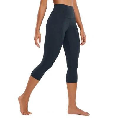 Afbeelding van CRZ Yoga Womens Butterluxe Hoge Taille Lounge Legging 19 Inches met Workout Leggings Botery Zachte Capris Broek echte marine L