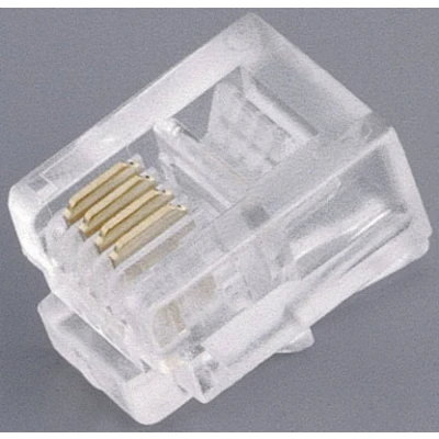 Afbeelding van TRU COMPONENTS Modulaire stekker TC 2525001 Stekker, recht Aantal polen: 6P4C polen Transparant 100 stuk(s)