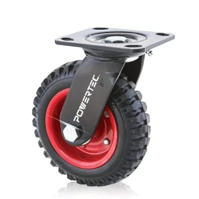 Afbeelding van POWERTEC 17051 Swivel Heavy Duty industriële Caster, 8 &quot;, zwart, 8&quot;