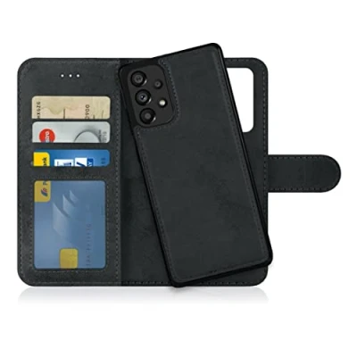 Afbeelding van MyGadget Flip Case Mobile Sleeve Compatibel met Samsung Galaxy A53 5G Magnetische Faux Leather Card Pocket Protective in Black