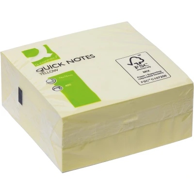 Afbeelding van Q connect Quick Notes, Ft 76 X Mm, 400 Vel, Geel Memoblok